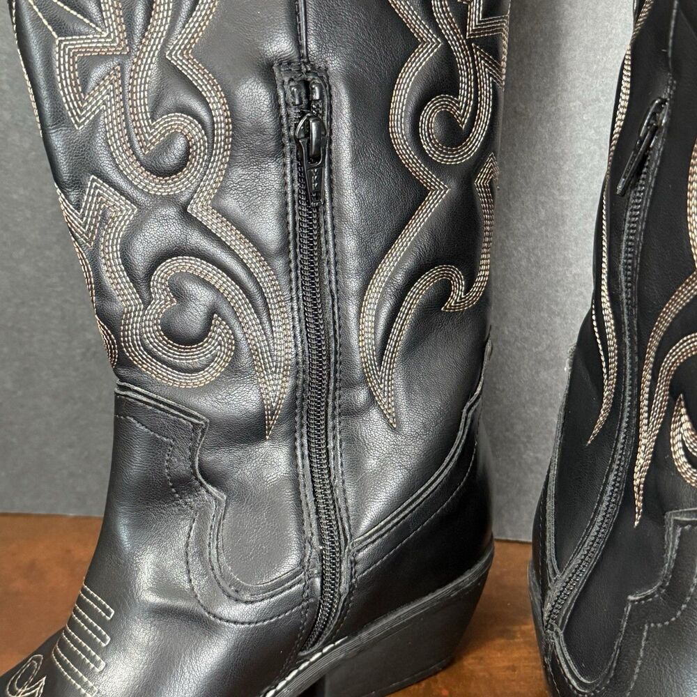 Wild Fabel Kenzi Brown Women's Tall Western Fun Rustic Dress Boots size 6.5 Edgy - Picture 13 of 16